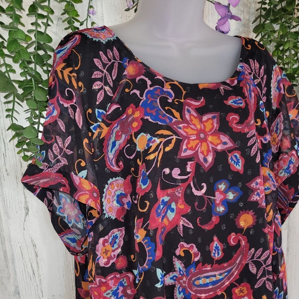 NWT Estelle Clements Asymmetrical  Top 18W - Picture 6 of 10